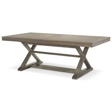 Trestle Table with 24" Leaf